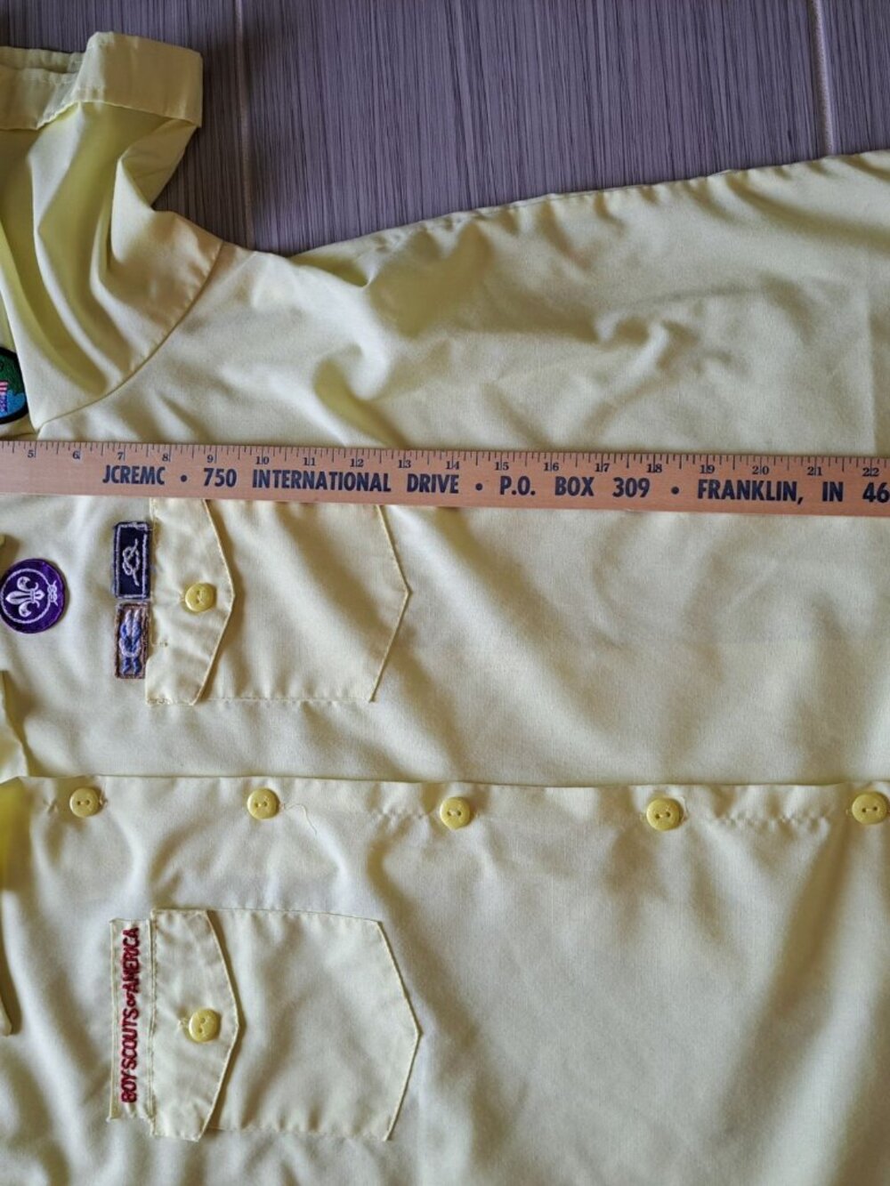 Boy Scouts Of America Official Blouse Yellow Patches Embroidered Logos USA L - Picture 8 of 9